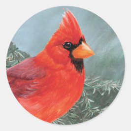 雄誇りを持った（鳥）ショウジョウコウカンチョウ ラウンドシール
