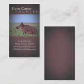 雄豚のブタのハンターの森林官のレーンジャーの名刺 名刺 (正面/裏面)