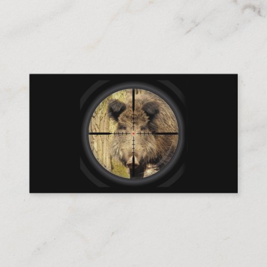 雄豚のブタのハンターの森林官のレーンジャーの森林人 名刺 (正面)