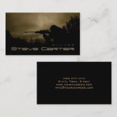 雄豚のブタのハンターの森林官のレーンジャーの森林夜 名刺 (正面/裏面)