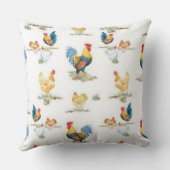 雄鶏と群れ クッション (裏面)
