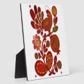 雄鶏と花 フォトプラーク (側面)