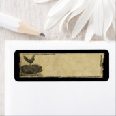 雄鶏と豚 – プリム差出人住所ラベル ラベル (インサイチュ)