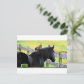 雄鶏と雌馬 ポストカード (スタンド正面)