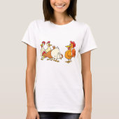 雄鶏と雌鶏 Tシャツ (正面)