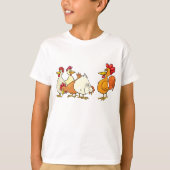 雄鶏と雌鶏 Tシャツ (正面)