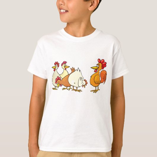 雄鶏と雌鶏 Tシャツ (正面)