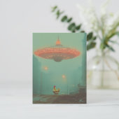 雄鶏とUFO ポストカード (スタンド正面)