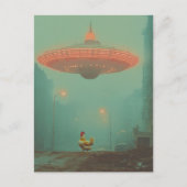 雄鶏とUFO ポストカード (正面)