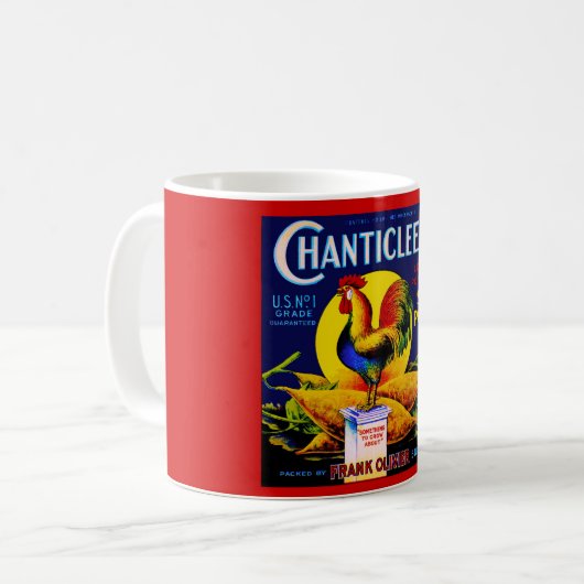 雄鶏のラベル コーヒーマグ コーヒーマグカップ (正面左)