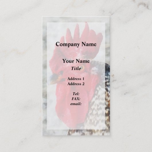 雄鶏の肖像 名刺 (正面)