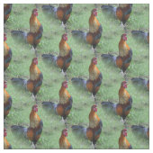 雄鶏の鳴き声 動物の自然のパターン ファブリック (見本)