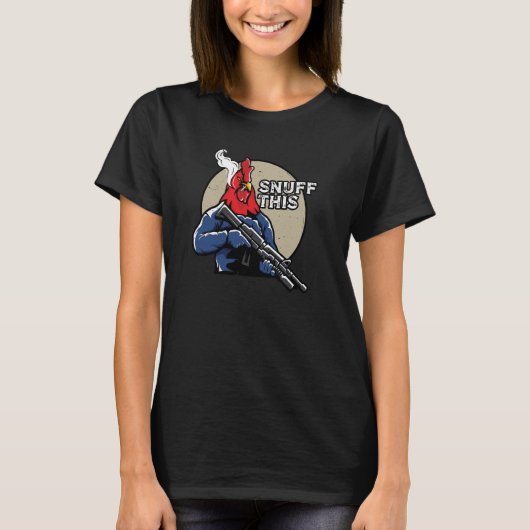 雄鶏はこの動物のことわざを嗅ぐ Tシャツ (正面)