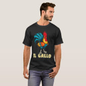 雄鶏エルガロニワトリ農家 Tシャツ (正面フル)