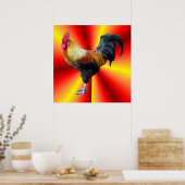 雄鶏フラッシュ ポスター (キッチン)