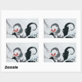 雄鶏図,若冲ルースター(詳細)，若冲 長方形シール (シート)