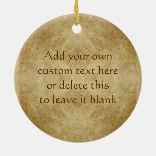 雄鹿およびワタリガラスのパーソナライズな円形のオーナメント セラミックオーナメント (裏面)