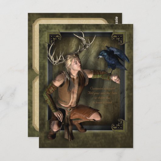 雄鹿のカスタマイズ可能な郵便はがき ポストカード (正面/裏面)