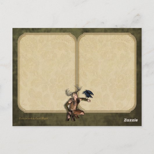 雄鹿のカスタマイズ可能な郵便はがき ポストカード (裏面)