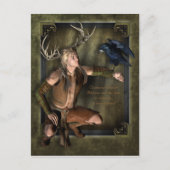 雄鹿のカスタマイズ可能な郵便はがき ポストカード (正面)