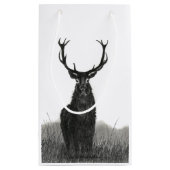 雄鹿のシカのギフトバッグのサイズの小さい無光沢の終わり スモールペーパーバッグ (裏面)