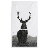 雄鹿のシカのギフトバッグのサイズの小さい無光沢の終わり スモールペーパーバッグ (正面)