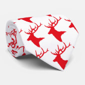 雄鹿のタイ[赤い] ネクタイ (ロール)