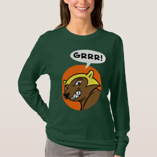 雄鹿のパス"GRRR!" ティー: オレンジ Tシャツ
