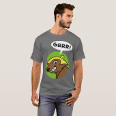 雄鹿のパス"GRRR!" ティー: 緑 Tシャツ (正面フル)