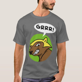 雄鹿のパス"GRRR!" ティー: 緑 Tシャツ
