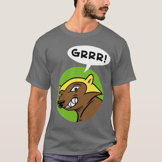 雄鹿のパス"GRRR!" ティー: 緑 Tシャツ (正面)