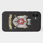 雄鹿のSigilの戦いの頂上の黒 Case-Mate iPhoneケース (裏面(横))