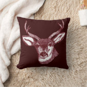 雄鹿ヘッドアーガイル柄のなパターン枕 クッション (ブランケット)