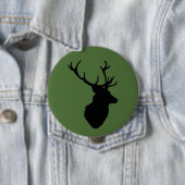 "雄鹿ヘッド"のデザインの雄鹿夜は記章を付けます 缶バッジ (インサイチュ)