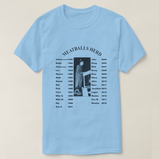 雄鹿山のミートボールのワイシャツ2018年 Tシャツ (デザイン正面)