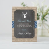 雄鹿素朴なカード木チョークありがとう サンキューカード (スタンド正面)