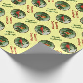 雄/雌深紅色黄 ラッピングペーパー (角)