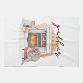 集まって感謝の気持ちを持つ親睦なる集まり キッチンタオル