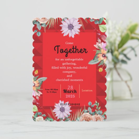 集まりのご招待 招待状 (スタンド正面)