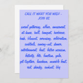 集まりの定義の多く 招待状 (正面/裏面)