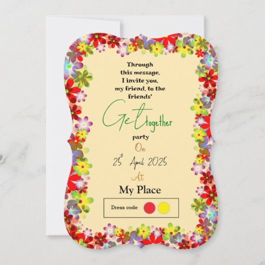 集まりの招待状 招待状 (正面)