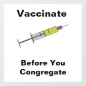 集まる前に予防接種を行う ウィンドウサイン (シート)