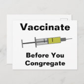 集まる前に予防接種を行う ポストカード (正面/裏面)