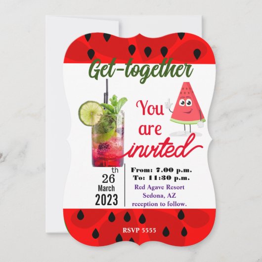 集まる 招待状 (正面)