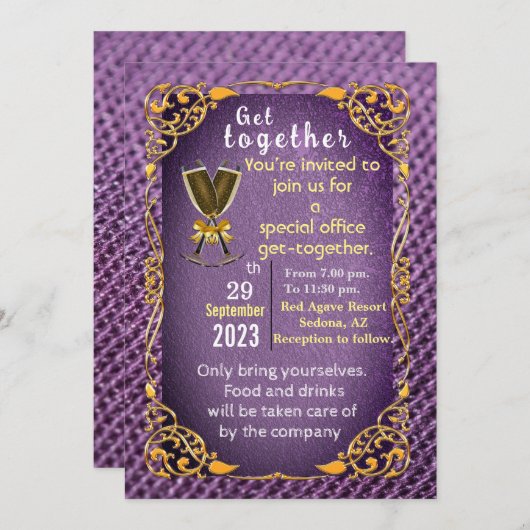 集まる 招待状 (正面/裏面)