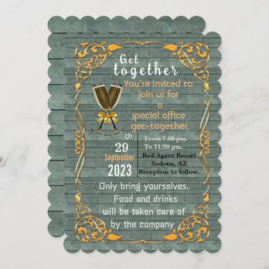 集まる 招待状 (正面/裏面)