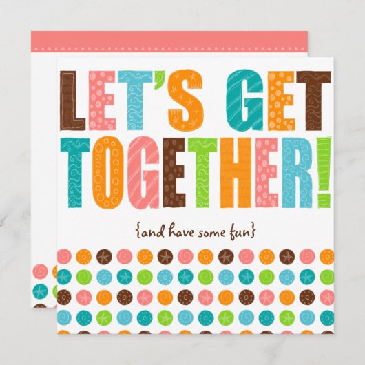 集まろう! 招待状 (正面/裏面)