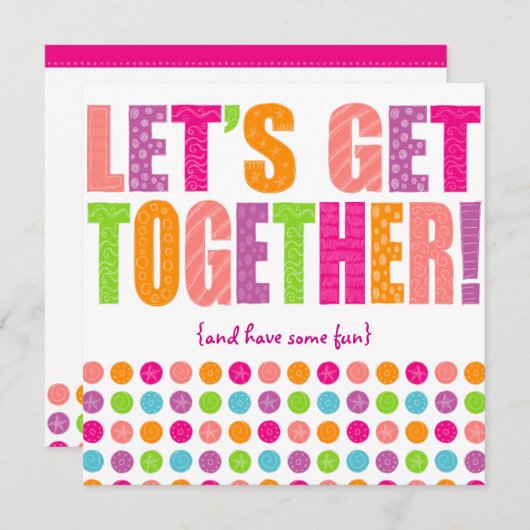 集まろう! 招待状 (正面/裏面)