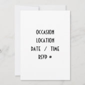 集まろう！招待状 招待状 (裏面)