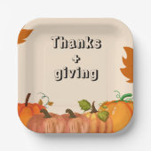 「集めて与え感謝してい：感謝祭に参加しよう ペーパープレート (正面)